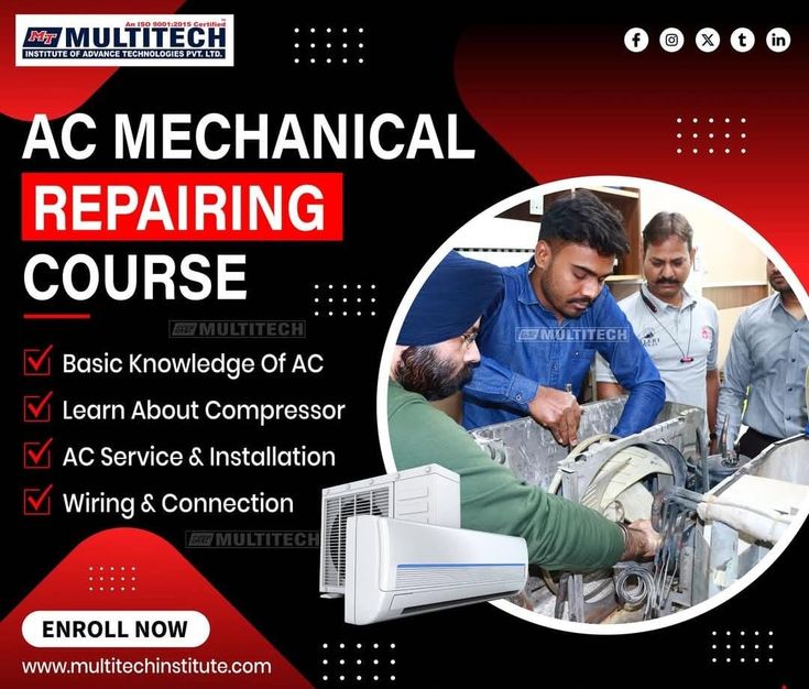 AC Mechanical Repairing Course in Delhi | Call Now 8800485390 